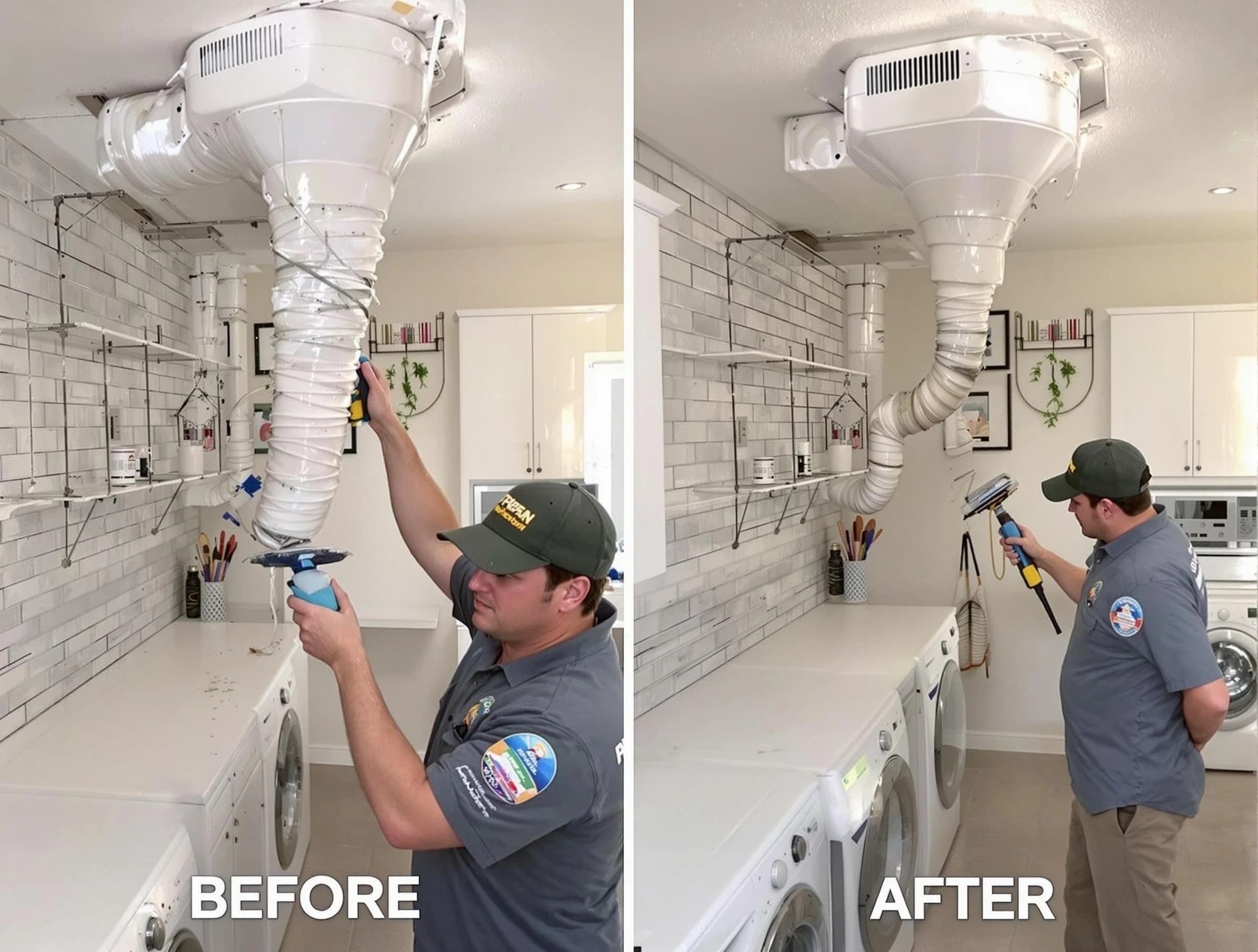 Professional dryer exhaust vent cleaning by Highland Springs Dryer Vent Cleaning in Highland Springs