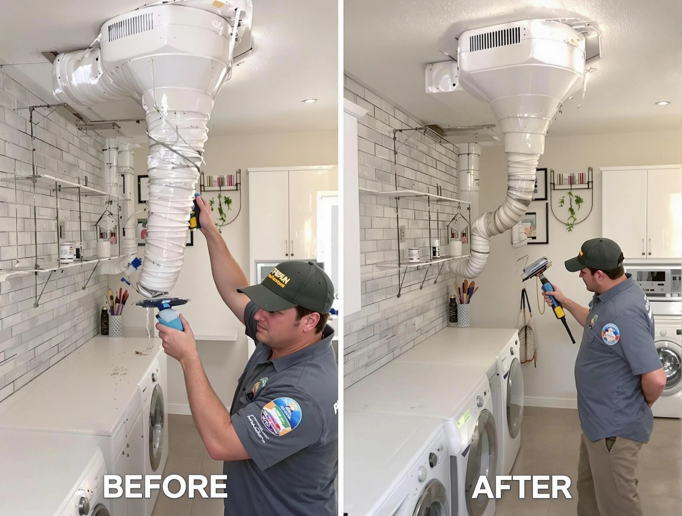Professional dryer exhaust vent cleaning by Highland Springs Dryer Vent Cleaning in Highland Springs